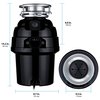 Eco Logic 3/4 HP Continuous Feed Garbage Disposal with Oil Rubbed Bronze Sink Flange 10-US-EL-9-DS-3B-ORB